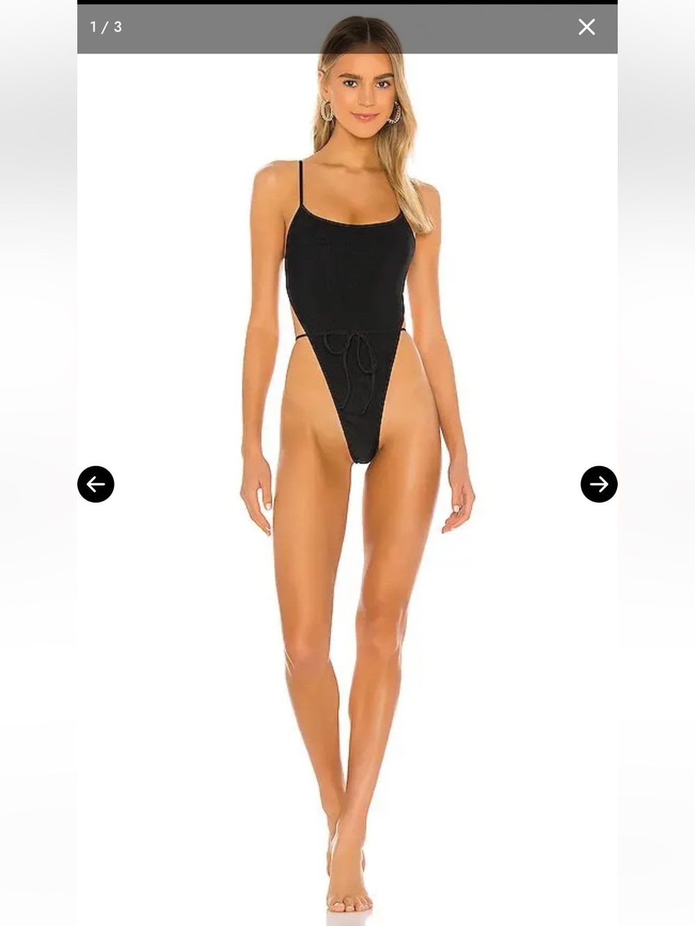 Frankies Bikinis X Revolve Croft One Piece in Black Small